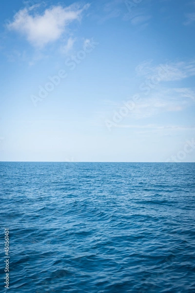 Obraz Beautiful sea and sky on the summer day. Sea water clear sky and clouds.pacific ocean.