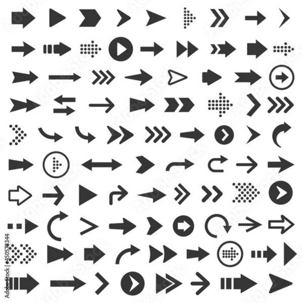 Obraz illustration arrow icons set