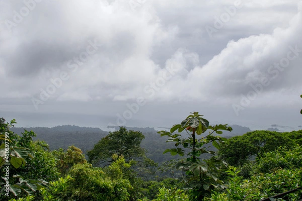 Obraz clouds over the river