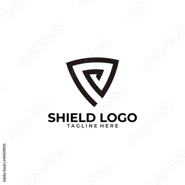 Obraz Shield logo icon vector isolated