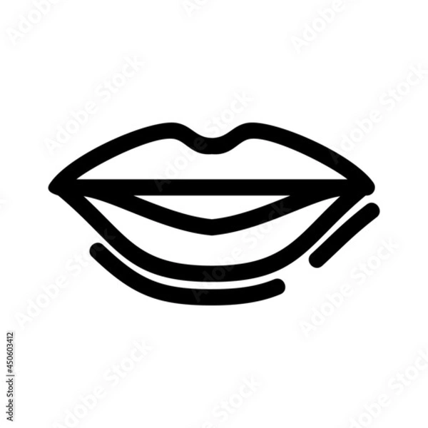 Obraz lips icon or logo isolated sign symbol vector illustration - high quality black style vector icons
