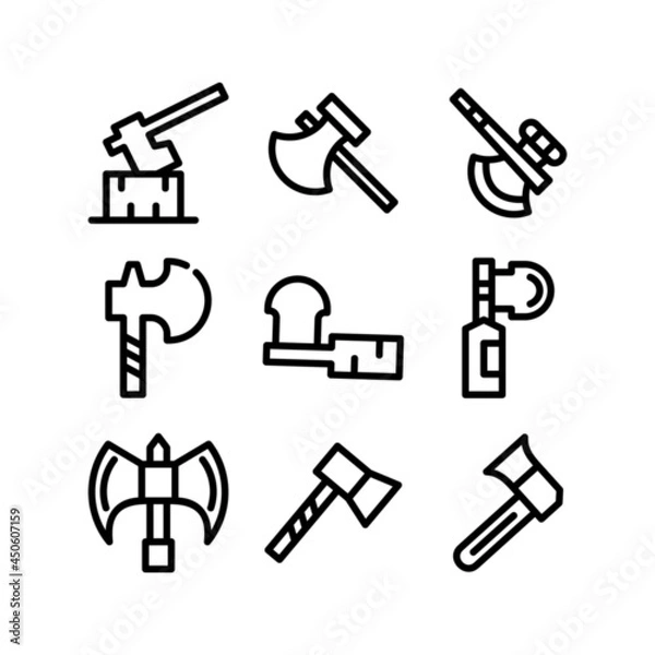 Fototapeta axe icon or logo isolated sign symbol vector illustration - high quality black style vector icons

