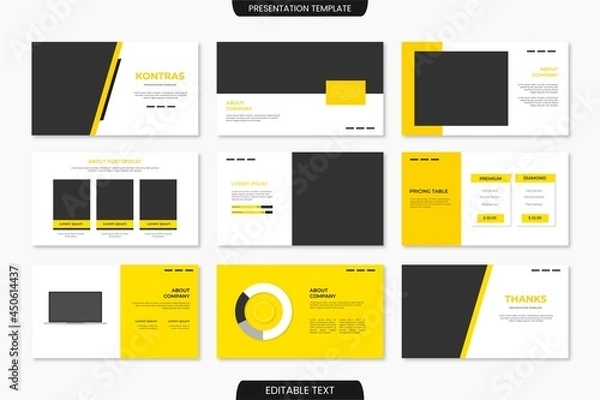 Fototapeta Modern business presentation template powerpoint