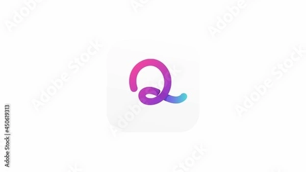 Obraz Dynamic fresh colorful logo letter Q