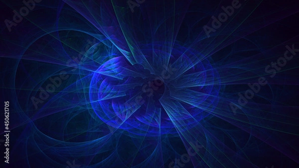 Fototapeta 3D rendering abstract round light background