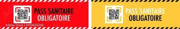 Fototapeta Pass sanitaire obligatoire	