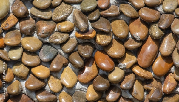 Obraz Stone pebble wall as an abstract background.