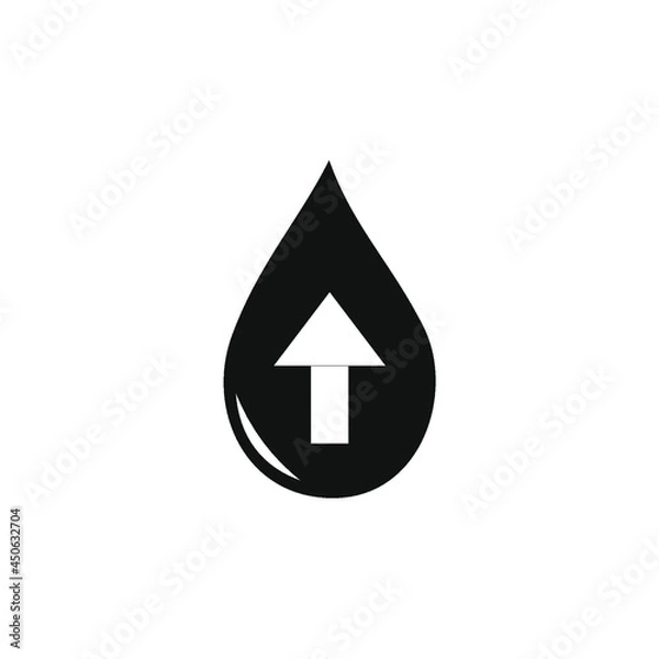 Fototapeta vector drawing of arrows in water drops