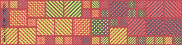 Fototapeta Abstract Geometric Pattern generative computational art illustration