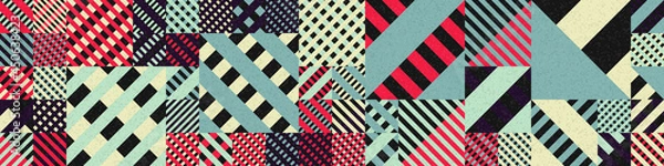 Fototapeta Abstract Geometric Pattern generative computational art illustration