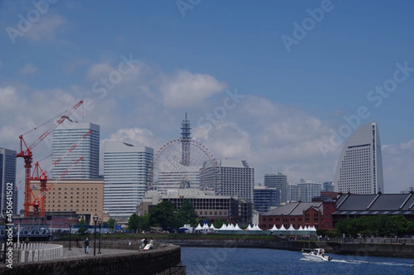Obraz 快晴の港町横浜の風景