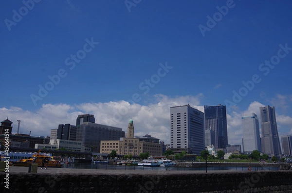 Obraz 快晴の港町横浜の風景