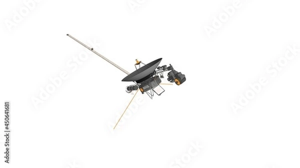Obraz Voyager 1 in space, the most distant object, Voyager 1, Voyager probe outside the solar system 3d render