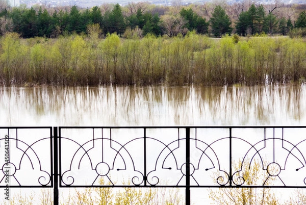 Obraz Spring flood on the Don River