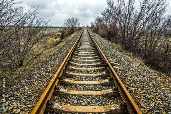 Obraz Iron rails receding into the distance