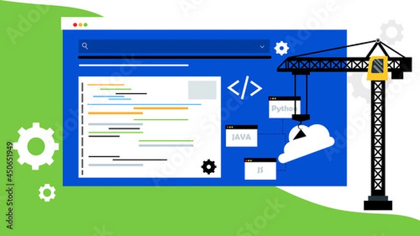 Obraz Web Development Application concept Illustration design app Development programming design