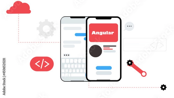 Obraz Mobile App Development App Development Technology Web Development Cloud Technology programming illustration design 