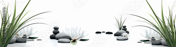 Obraz SPA LOTUS KAMIENIE TRAWY