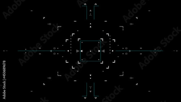 Fototapeta Satellite GPS motion aerial analysis element. User Interface. Aerospace in the United States Air Force. Aircraft Planes detected by satellite camera. Ui and Ai interface, modern military technology