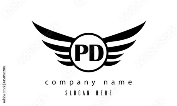 Obraz PD wings latter logo