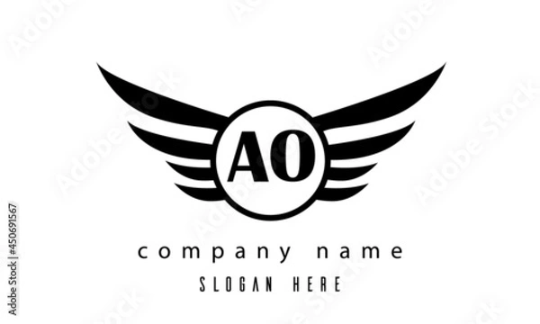 Obraz AO wings latter logo