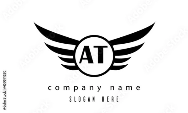 Obraz AT wings latter logo