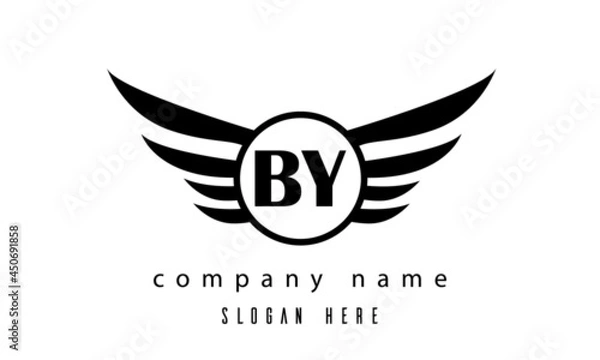 Obraz BY wings latter logo