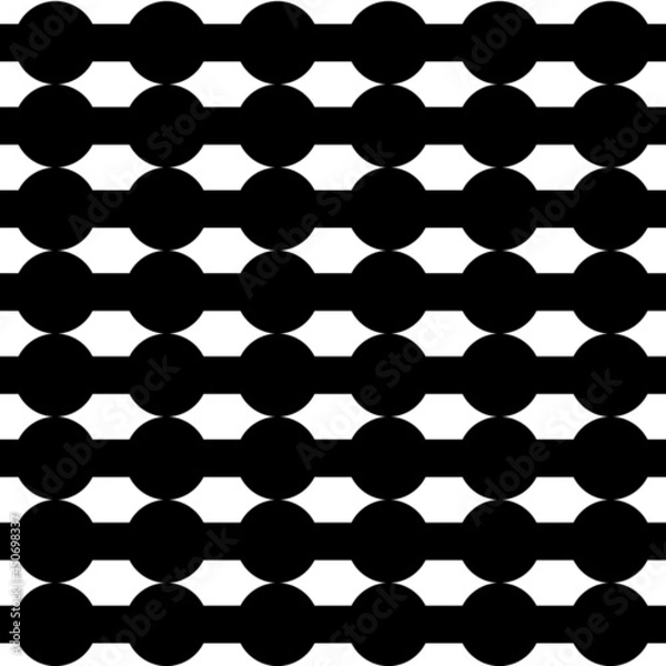 Obraz seamless pattern black geometric isolated on white background, simple style vector
