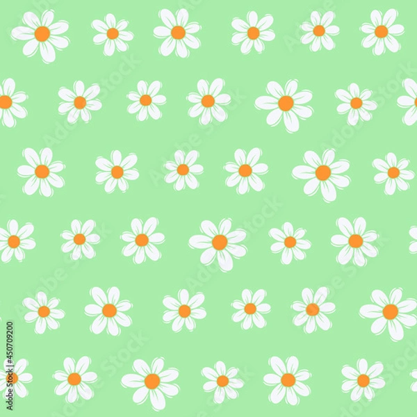 Fototapeta Abstract Floral Seamless Pattern With Hand Drawn