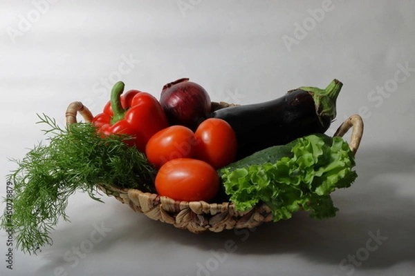 Obraz fresh vegetables in a basket