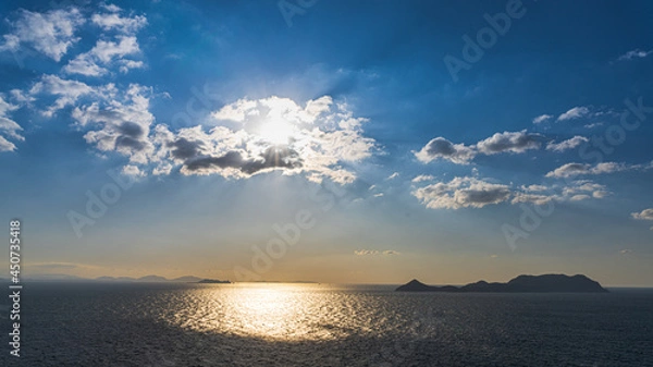 Obraz 強い紫外線イメージの空背景