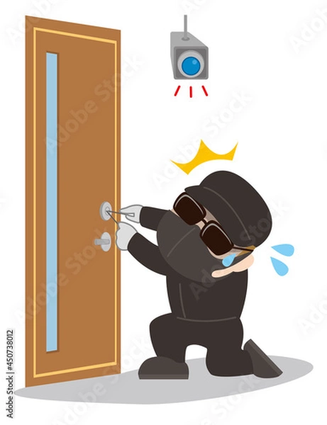 Obraz 防犯カメラに気づく空き巣