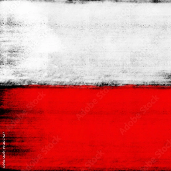 Fototapeta Polska flaga biało czerwona The Polish flag is white and red 