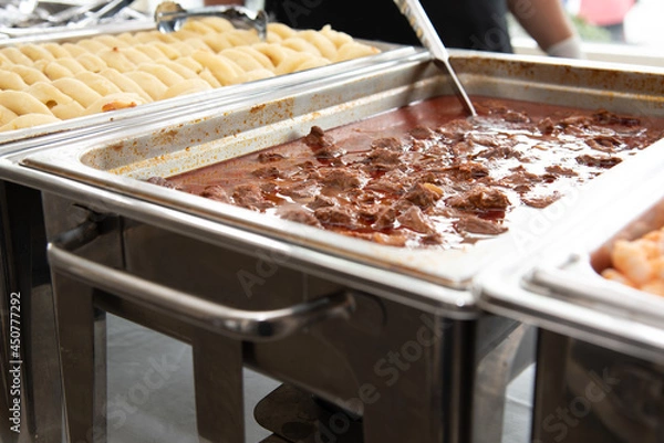 Fototapeta food on a tray served buffet style