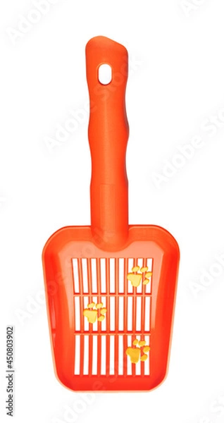Obraz Orange cat litter scoop