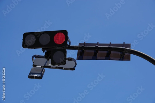 Obraz 青空と赤信号