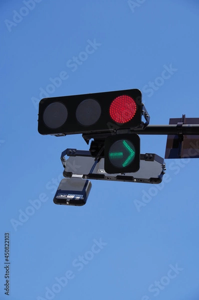 Obraz 青空と右折信号