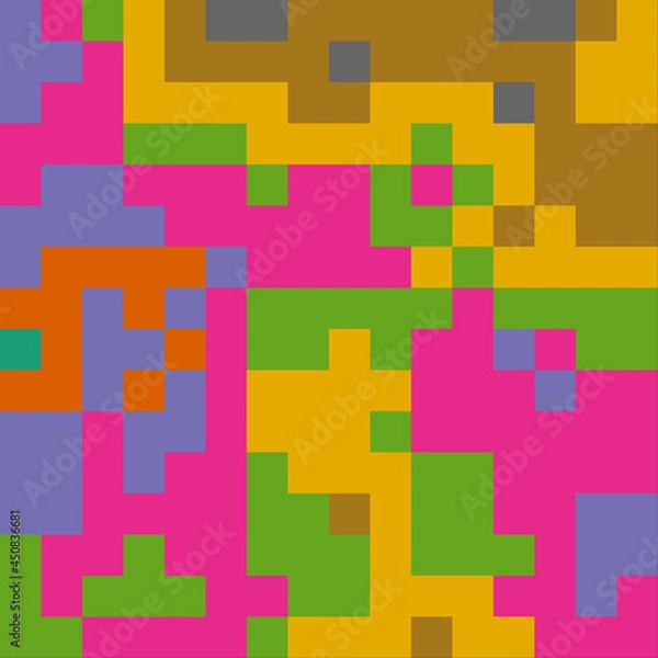 Obraz Color Pixels Cloud Abstract Computational Generative Art background illustration