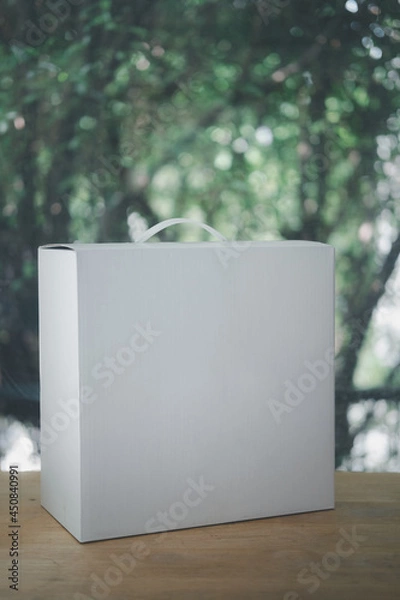 Fototapeta White package with a handle