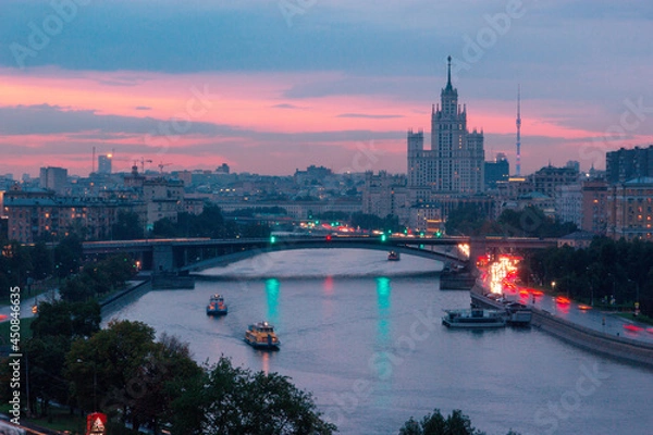 Fototapeta Sunset in Moscow
