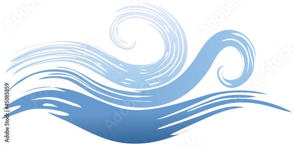 Fototapeta painted blue wave