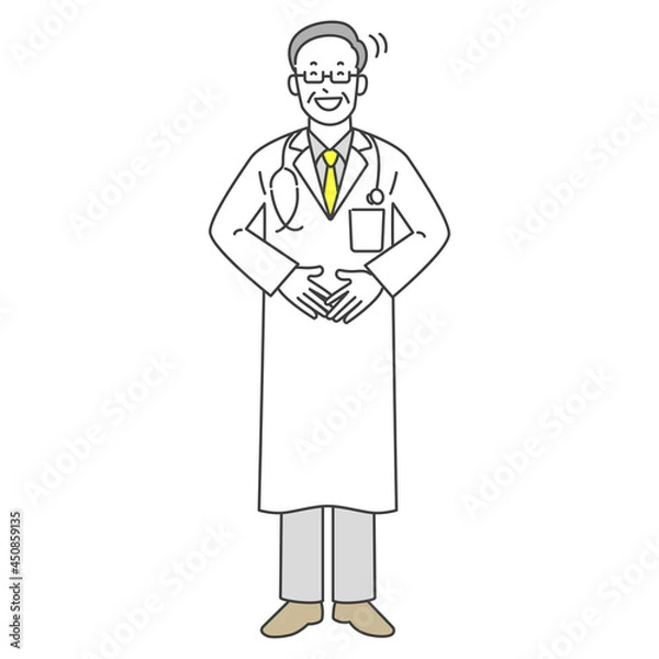 Obraz 笑う医者のイラスト