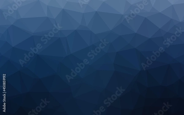Obraz Dark BLUE vector abstract polygonal layout.