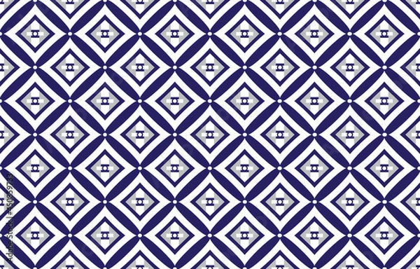 Obraz Geometric traditional oriental ethnic textile pattern Design for book cover,background,carpet,wallpaper,clothing,wrapping,Batik,fabric,Vector,ikat illustration embroidery style.