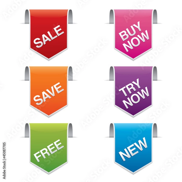 Fototapeta vector colorful banners, labels