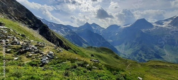 Fototapeta View of the mountains in Austra with rocks