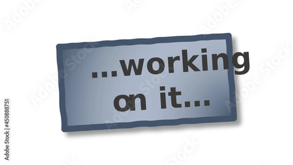 Obraz working on it dark gray stick