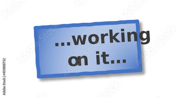 Obraz working on it blue stick