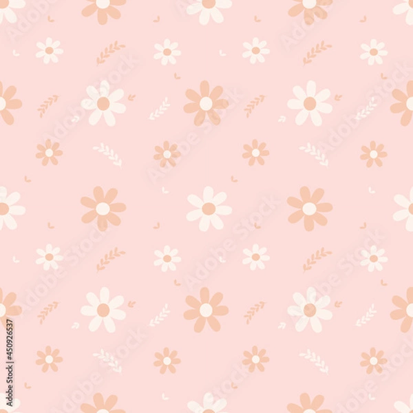 Fototapeta Soft Pink Flower Seamless Pattern