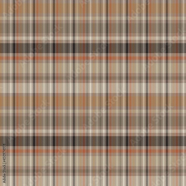 Fototapeta Brown Asymmetric Plaid textured Seamless Pattern